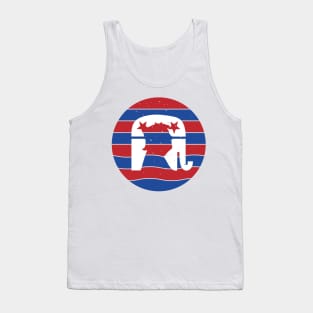 Donald trump with Republican elephant Tank Top